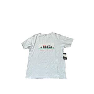 Rvca Men's Blue and White T-shirt